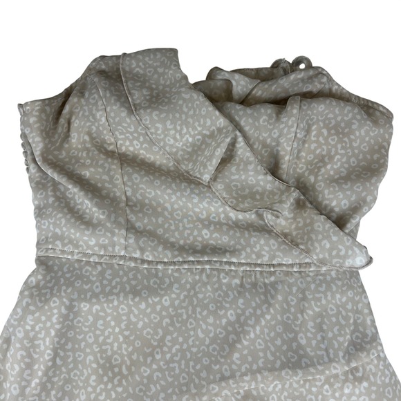 Jopaa Leopard Print Ruffle Babydoll Mini Dress Women's Size M - Picture 5 of 7